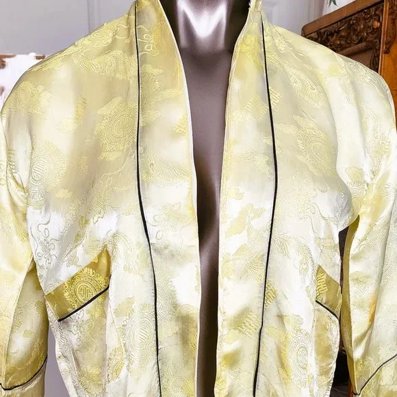 Vintage-Made Child's Japanese Sleep Set Yellow Silk